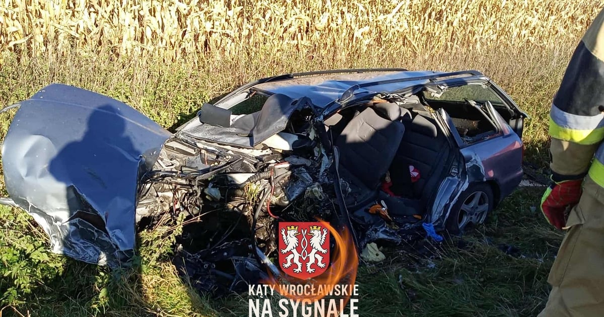 Wypadek nieopodal jednego z cmentarzy pod Wrocławiem. Są utrudnienia