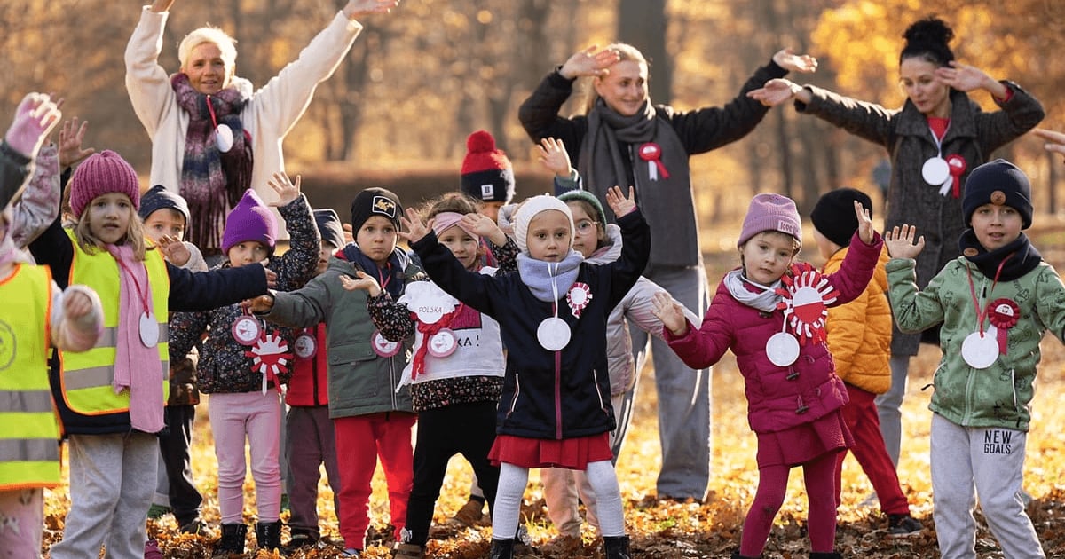 Przedszkolaki z Wrocławia świętowały Dzień Niepodległości na sportowo [ZDJĘCIA]