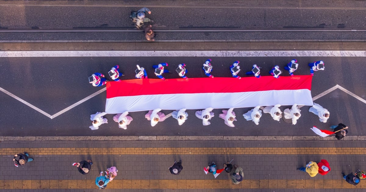 Tak świętował Wrocław. Dzień Niepodległości na zdjęciach z drona