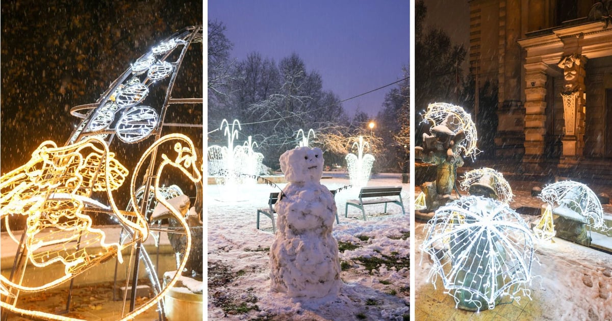 Klimat zimowej baśni! Oświetlone fontanny we Wrocławiu [GALERIA]