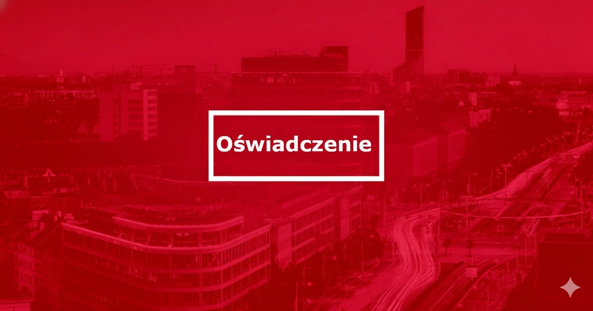 Oświadczenie posła Krzysztofa Tuduja