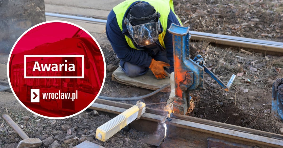 Awaria torowiska. Tramwaje nie jeżdżą przez ul. Legnicką