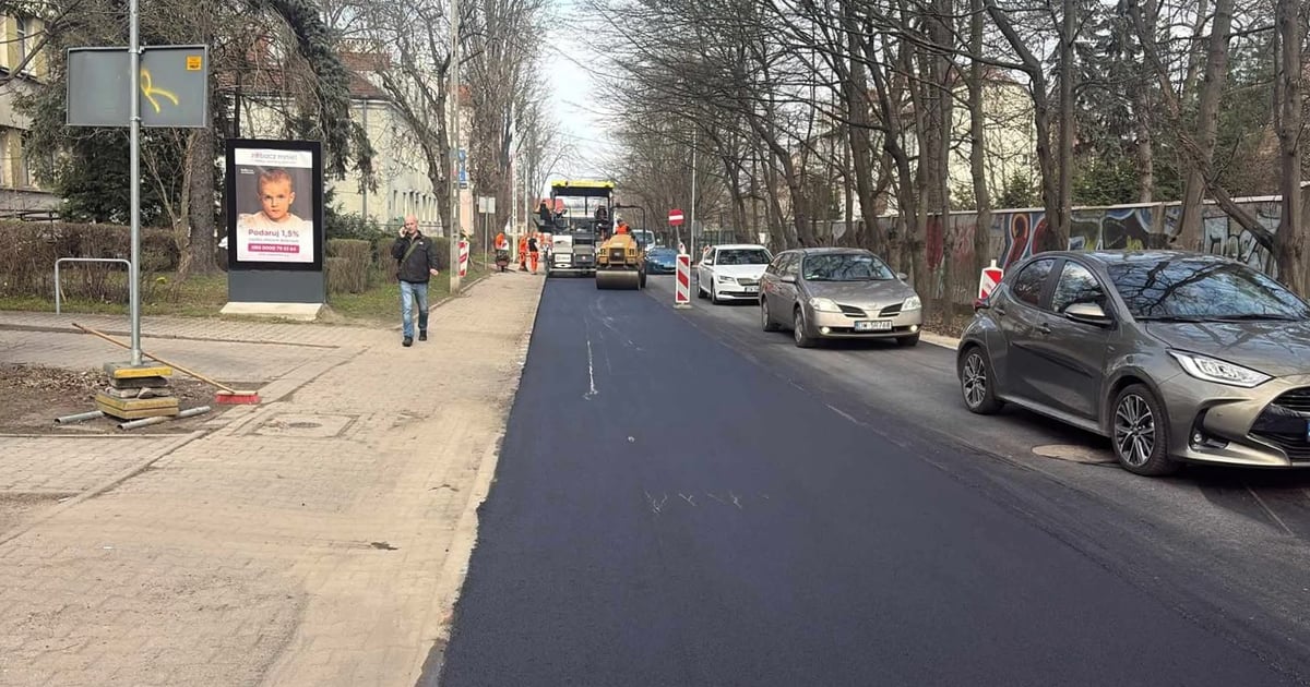 Prace na Przybyszewskiego niemal skończone. Jest nowa nawierzchnia