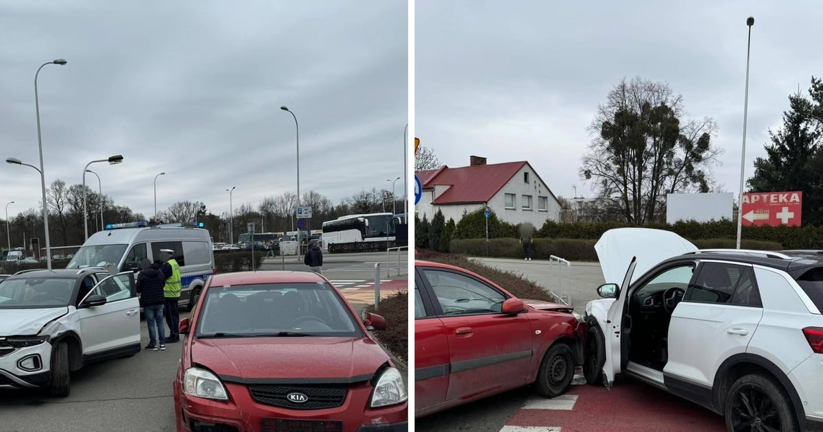 Zderzenie samochodów koło Tarczyński Arena. Zablokowana Pilczycka i Królewiecka