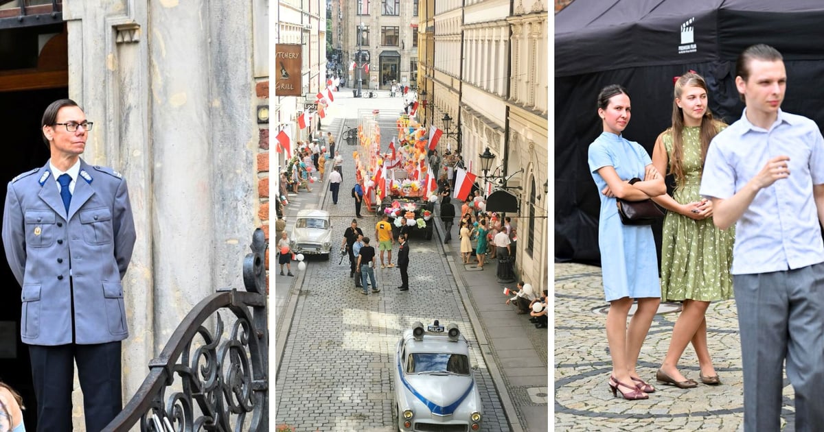 Wrocław w klimacie lat 60.! W Sukiennicach kręcą serial „Czarna śmierć” o epidemii ospy [ZDJĘCIA]