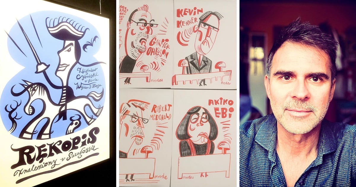 Wrocławski artysta rysuje Konkurs Chopinowski i film, który pokochał Martin Scorsese [ZDJĘCIA]