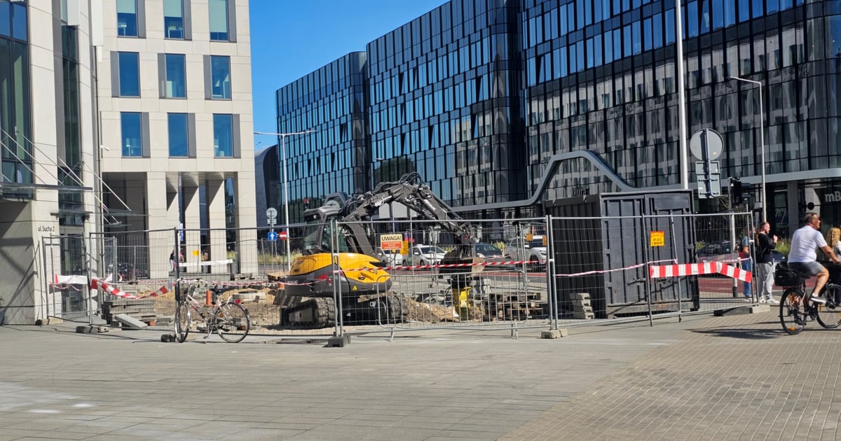 Będzie zielono i... niebiesko! Powstaje skwer przy ul. Suchej