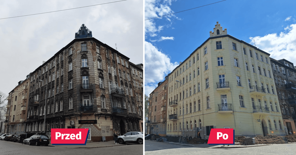 Kamienice przy ul. Żeromskiego i Prusa przeszły metamorfozę. Zobacz, jak się zmieniły!