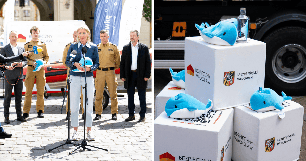 MPWiK łączy siły ze strażakami, a pomaga im… pluszowy wieloryb