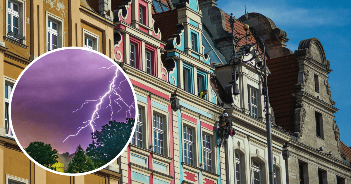 Zagrzmi we Wrocławiu. Ostrzeżenia burzowe IMGW 21 maja