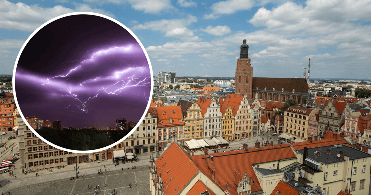Burze i obfite opady we Wrocławiu. IMGW ostrzega