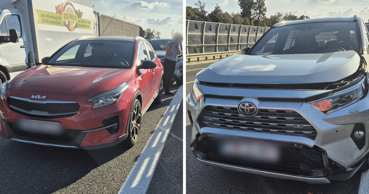 Trzy samochody zderzyły się na AOW. Utrudnienia w ruchu