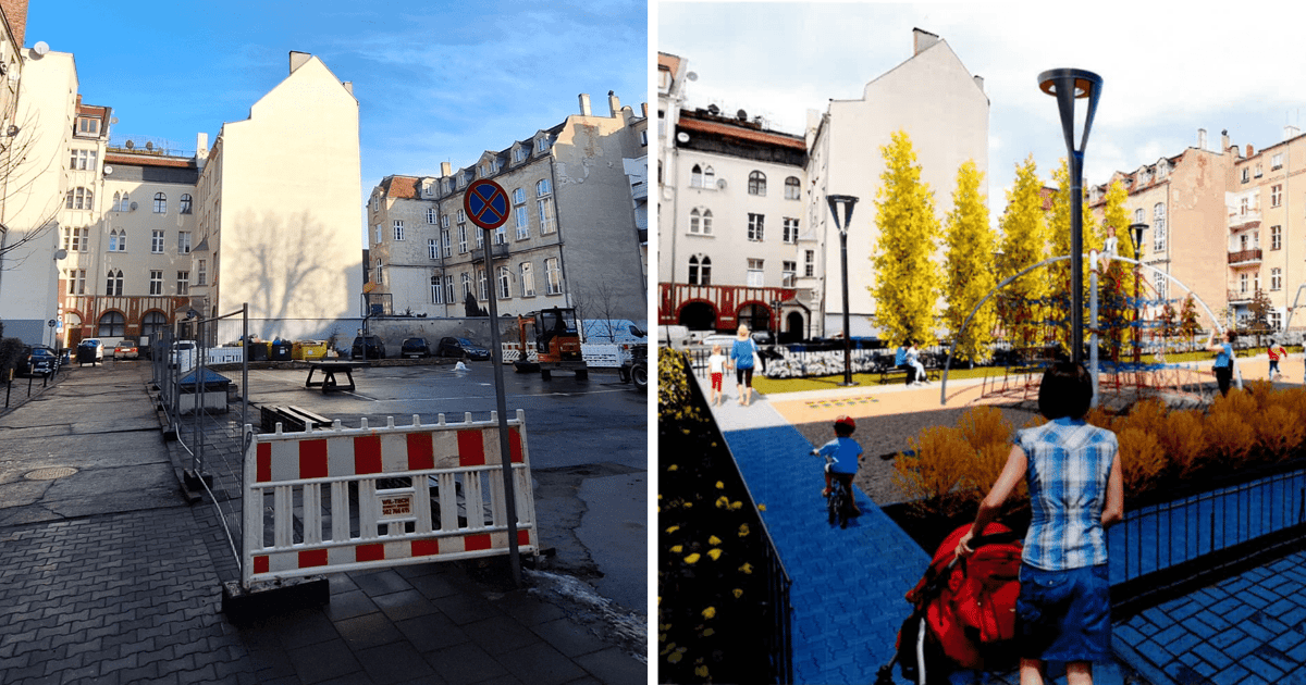 Rozpoczął się remont podwórka niedaleko Bastionu Sakwowego [WIZUALIZACJE]