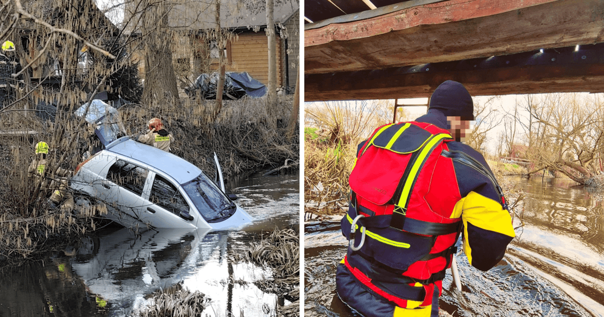 W Kiełczówku pod Wrocławiem znaleziono w rzece auto. Kierowcy zaś, nie
