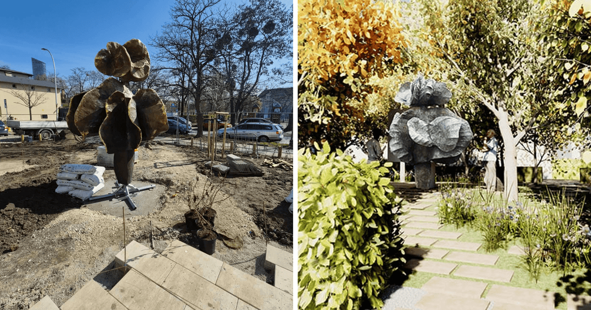 Rzeźba „Święto Kwiatów” powróciła, ale w inne miejsce. Kiedyś stała koło PeDeTu