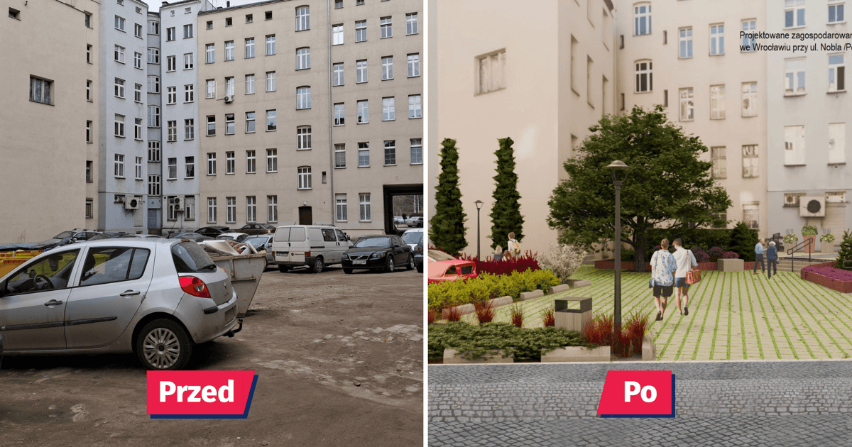 Podwórko przy Nobla we Wrocławiu - do remontu! Przetarg już w kwietniu