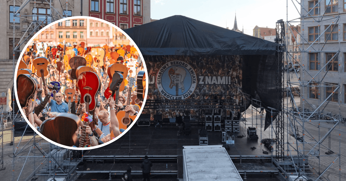 Scena Gitarowego Rekordu Świata już stoi na wrocławskim rynku