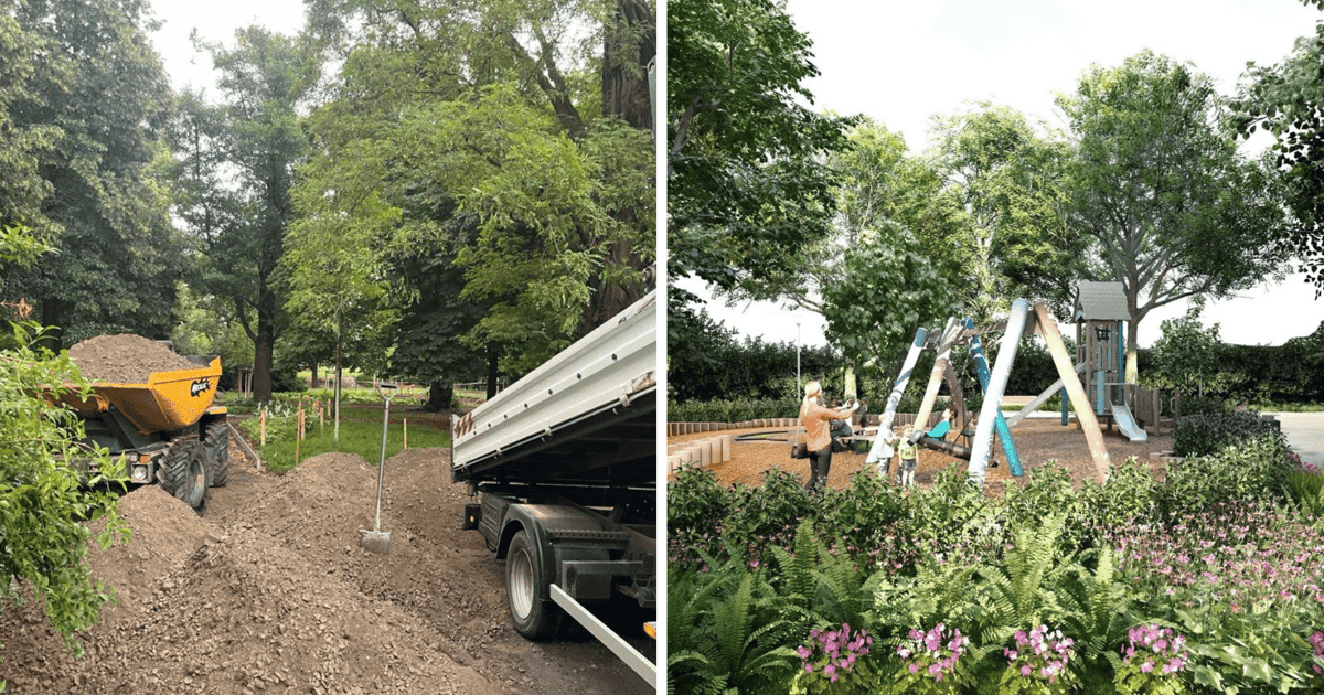 Trwają prace na skwerze na osiedlu Karłowice-Różanka | WIZUALIZACJE