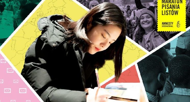 Plakat Maraton Pisania Listów z Amnesty International na #Rynek58