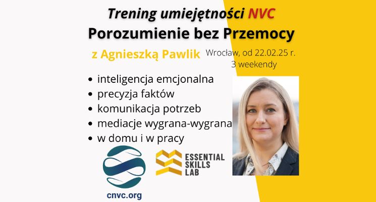 Plakat Trening NVC – Praktyka Porozumienia bez Przemocy