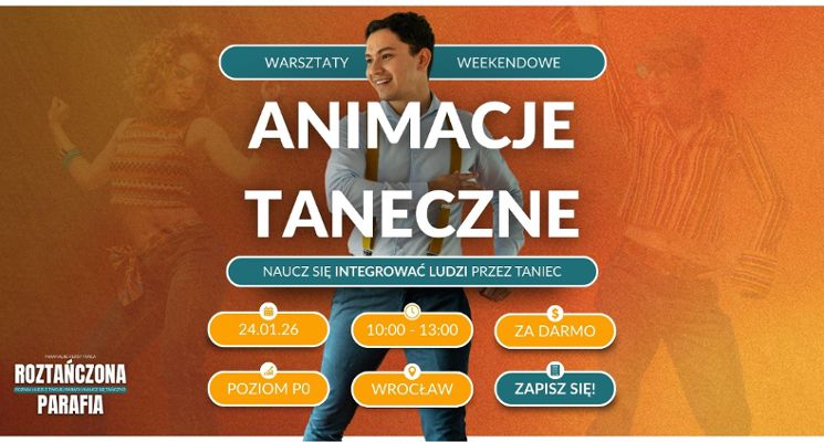 Plakat Animacje taneczne | warsztaty