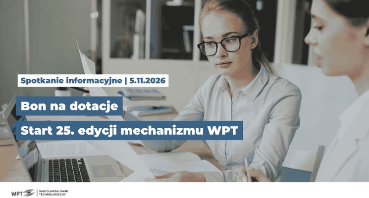 Plakat 25. Edycja Mechanizmu Bon na dotację WPT