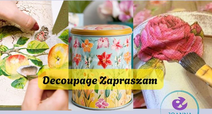 Plakat Warsztaty decoupage – twórz, ozdabiaj, relaksuj się