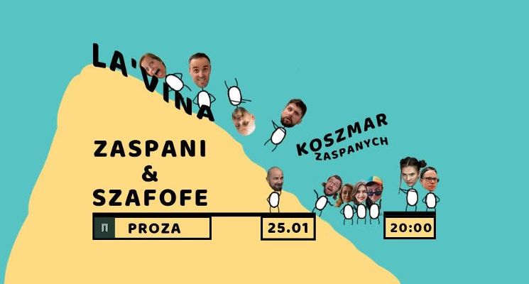 Plakat Spektakl improwizowany | Zaspani x Szafofe