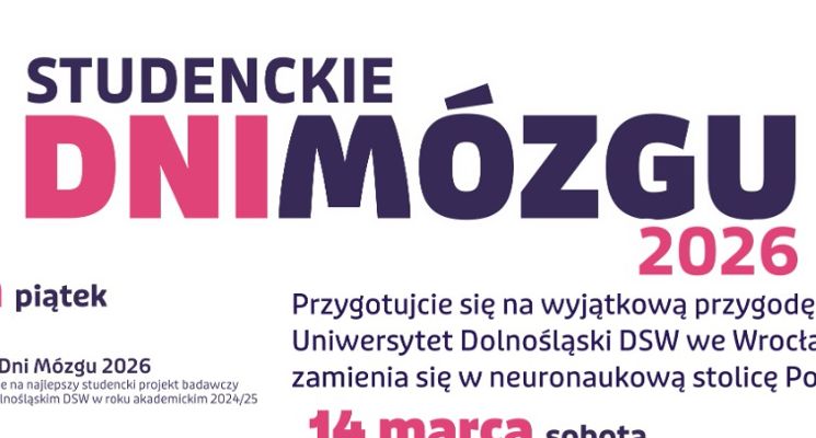 Plakat III DNI MÓZGU UNIWERSYTET DOLNOŚLĄSKI UDSW