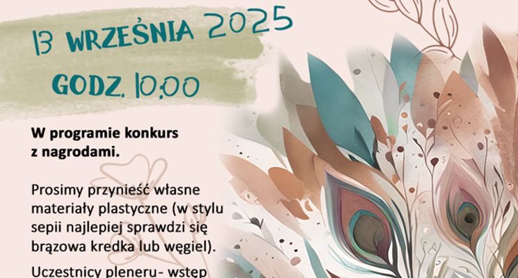 Plakat Plener plastyczny „Natura w sepii”