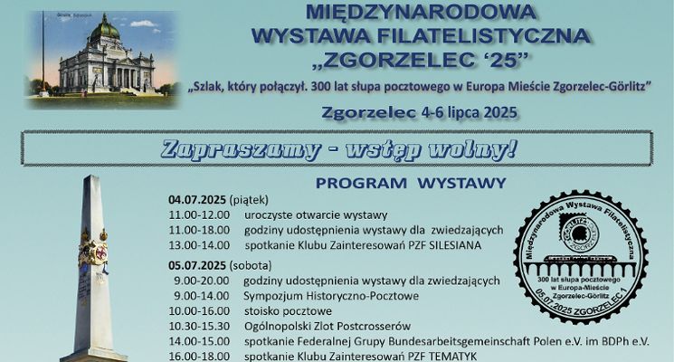 Plakat Międzynarodowa Wystawa Filatelistyczna „Zgorzelec ‘25”