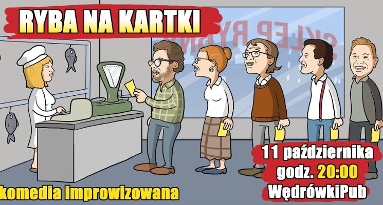 Plakat Ryba na kartki - komedia improwizowana