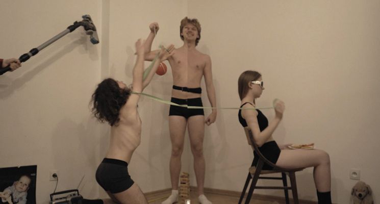 Plakat PIEKŁO instalacje filmowe | wystawa