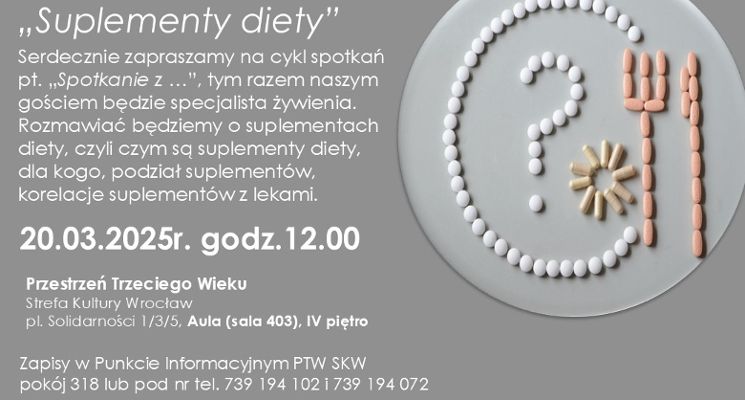 Plakat Warsztat „Suplementy diety”
