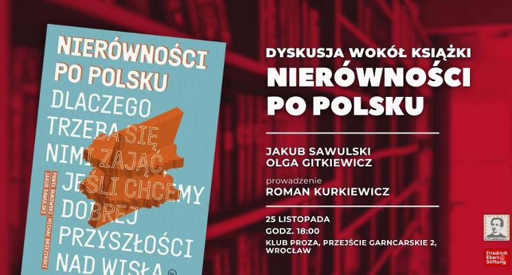Plakat Sawulski, Gitkiewicz, Kurkiewicz: NIERÓWNOŚCI PO POLSKU