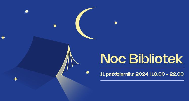 Plakat X Noc Bibliotek w Miejskiej Bibliotece Publicznej im. T. Różewicza we Wrocławiu