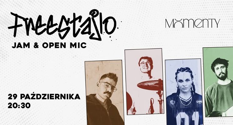 Plakat Freestajlo | Jam & Open Mic | Momenty