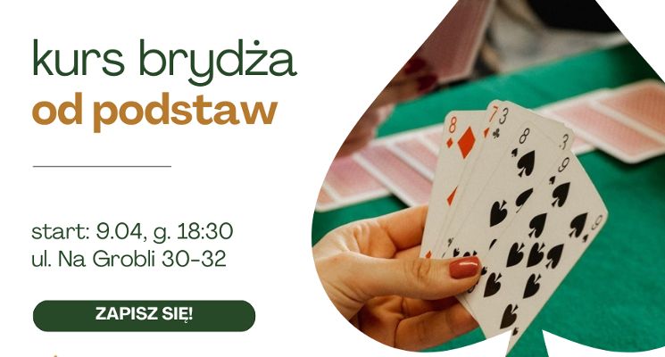 Plakat Kurs brydża od podstaw
