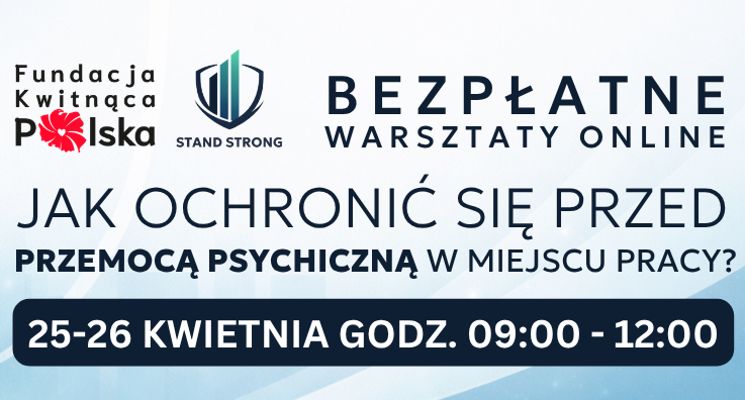 Plakat Stand Strong - Jak ochronić się przed przemocą psychiczną w miejscu pracy?