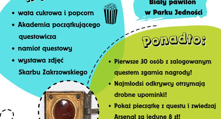 Plakat Inauguracja questu „W poszukiwaniu tajemnicy Zakrzowa”