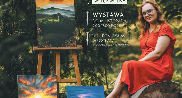 Plakat Agnieszka Jasińska - wernisaż wystawy ,,Obrazy inspirowane naturą"