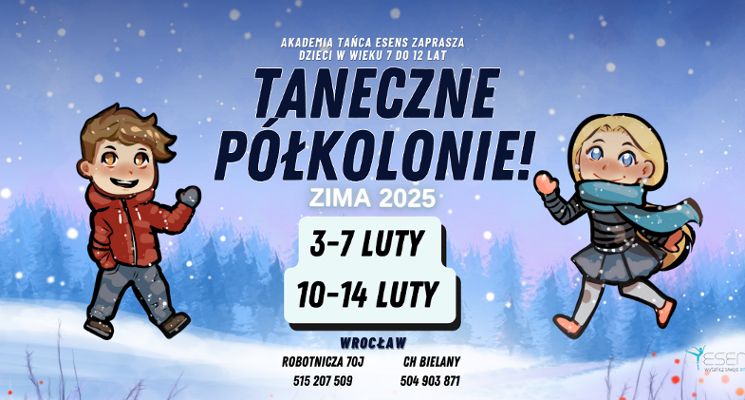 Plakat Taneczne Półkolonie z Akademią Tańca Esens