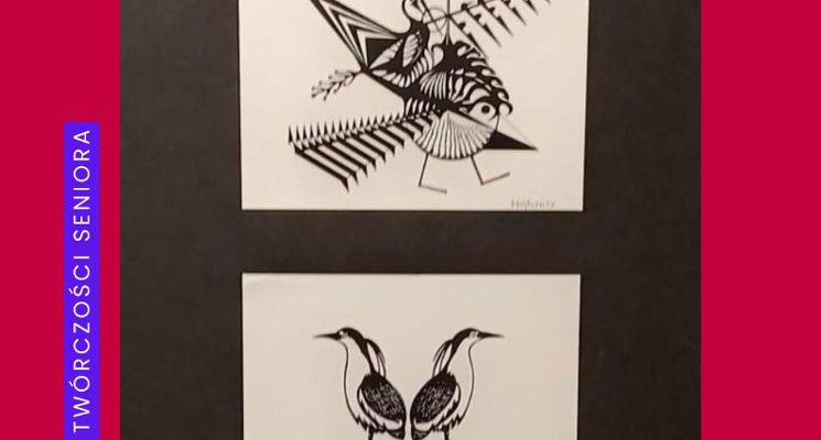 Plakat Galeria Twórczości Seniora. Wernisaż wystawy „Ptakom podobne” Mirosława Wojtowicza