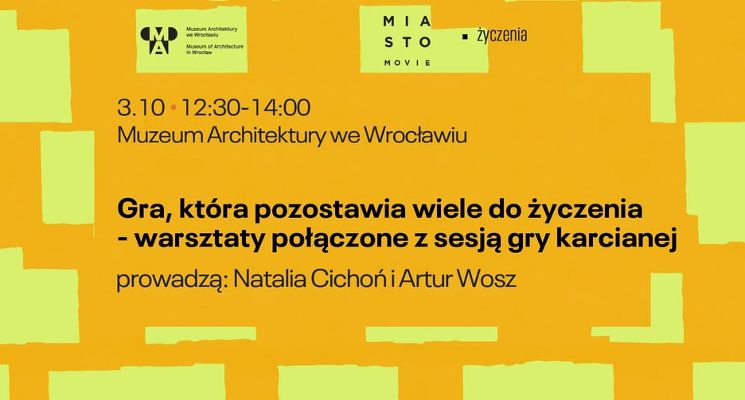 Plakat Gra, która pozostawia wiele do życzenia – warsztaty