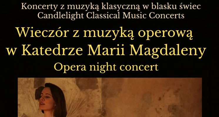 Plakat „Opera Intymnie – Śpiew i wiolonczela w świetle świec”