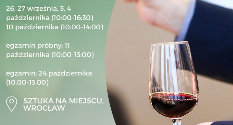 Plakat Kurs wiedzy o winie WSET 3 we Wrocławiu
