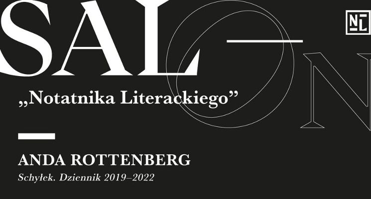 Plakat Anda Rottenberg, „Schyłek. Dziennik 2019–2022” | Salon „Notatnika Literackiego”