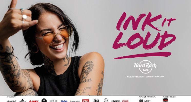 Plakat INK IT LOUD – charytatywny walk-in tatuażowy