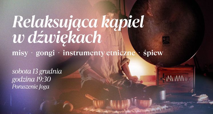 Plakat Relaksujące kąpiel w dźwiękach