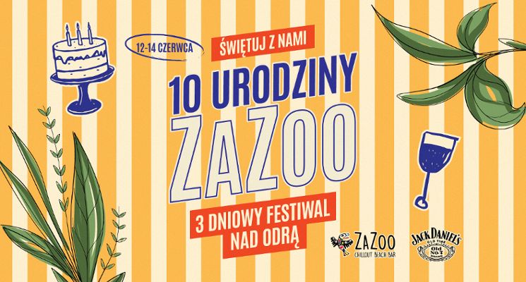 Plakat 10. urodziny ZaZoo Beach Bar